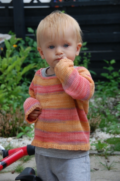 Bio-Kinderpullover, handgestrickt aus 100 % Bio-Baumwolle, GOTS-zertifiziert, vegan
